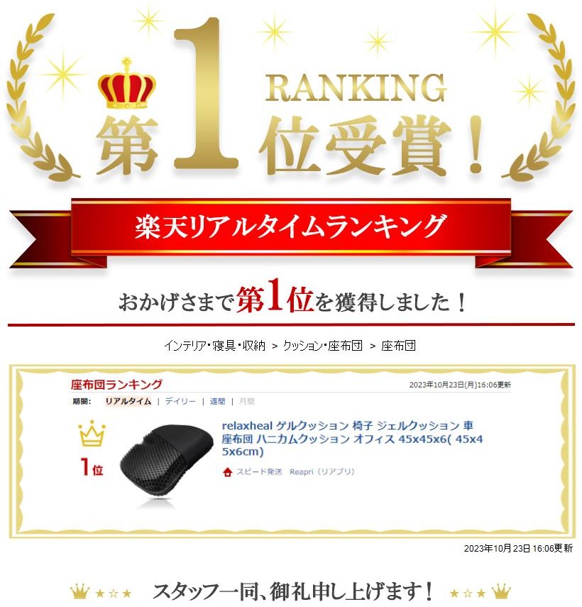 ランキング受賞